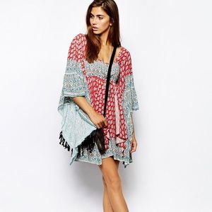 Free People Red Paisley Dress